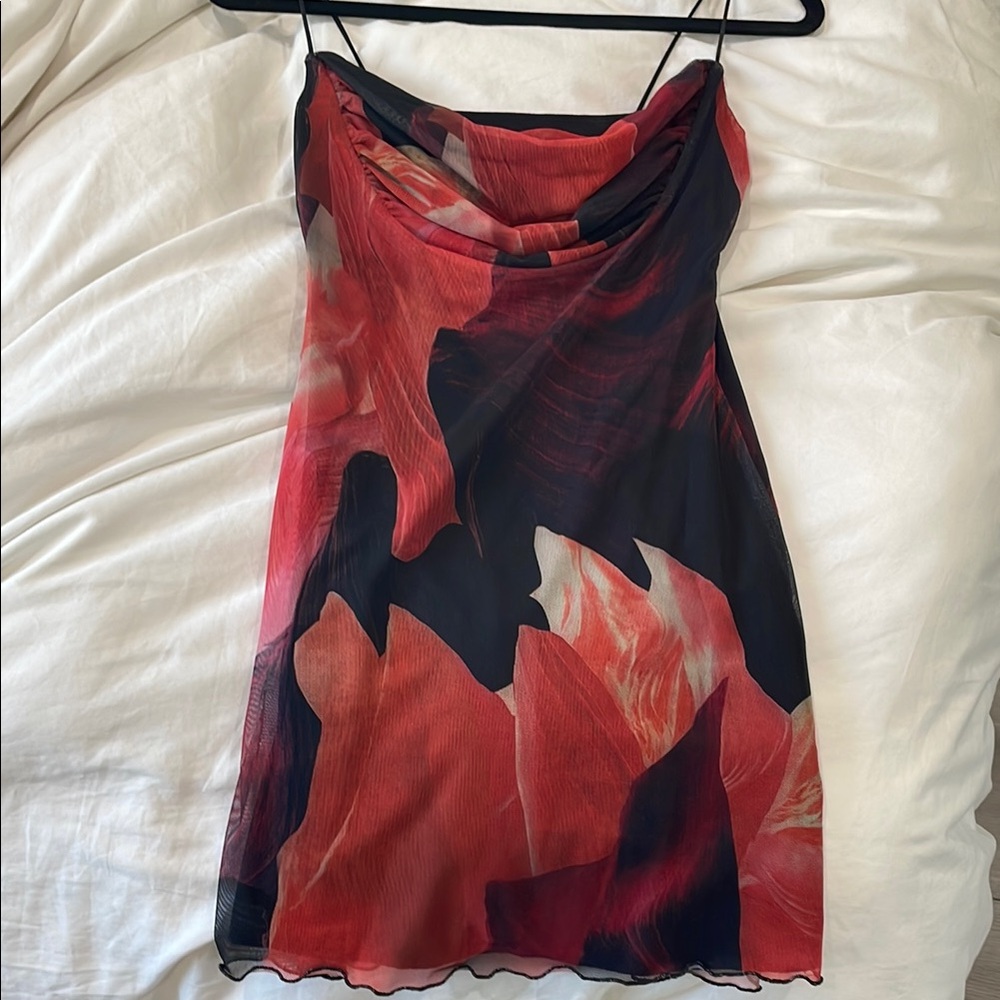 Princess Polly Red and Black Mini Dress